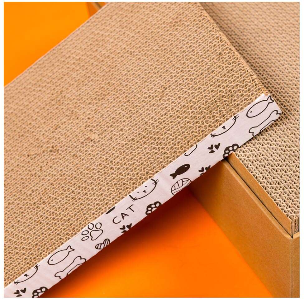 Brinquedo Arranhador Meau Retangular de Papelão para Gatos - Tam. Único