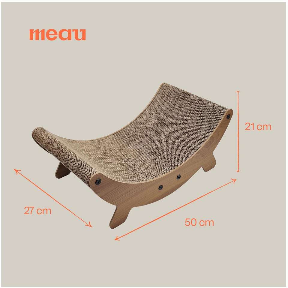 Brinquedo Arranhador Meau Madeira e Sisal para Gatos - Tam. Único