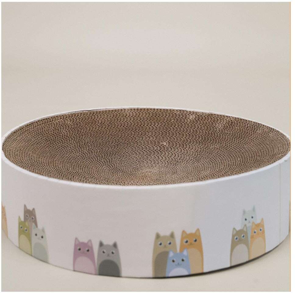 Brinquedo Arranhador Meau Redondo de Papelão para Gatos - Tam. Único