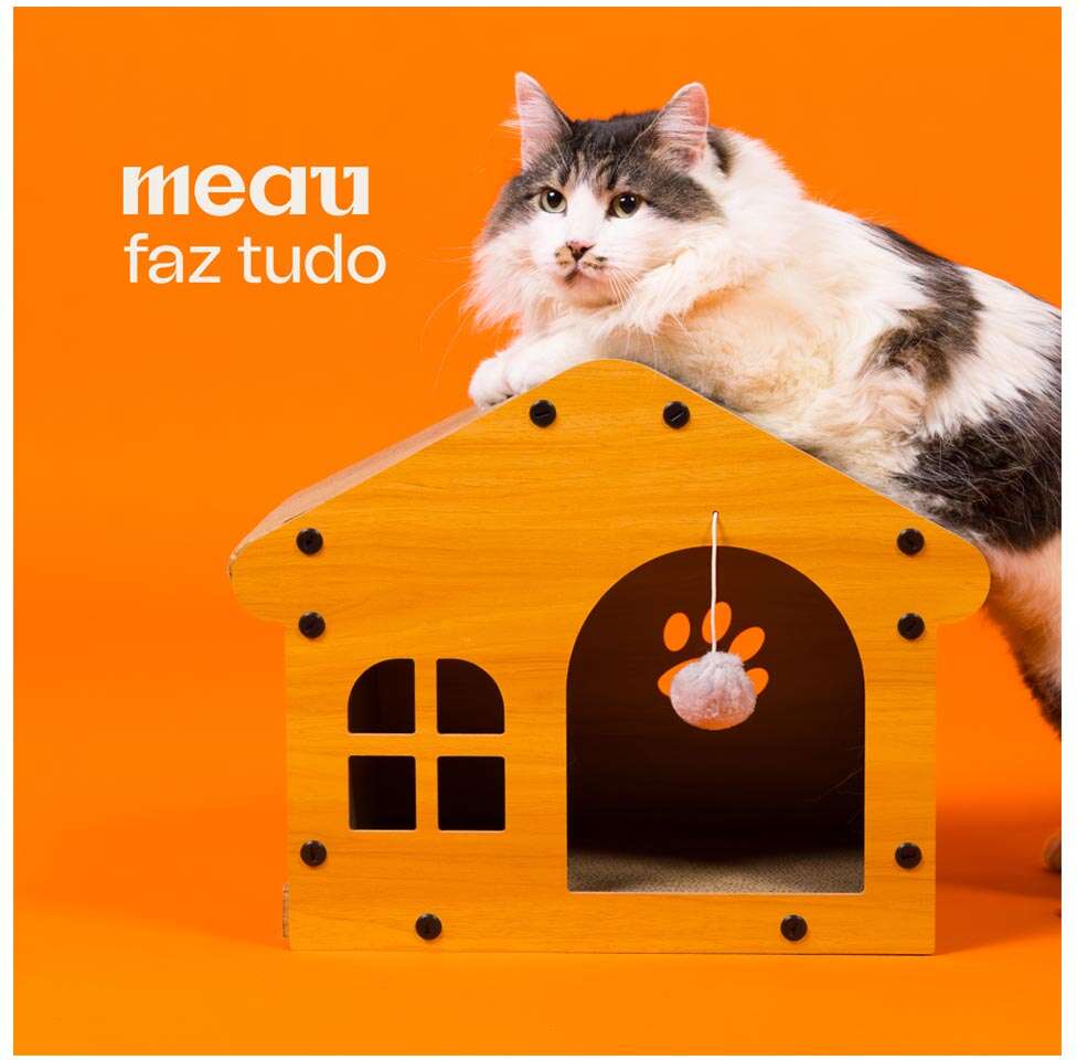Brinquedo Arranhador Meau Casinha para Gatos - Tam. Único