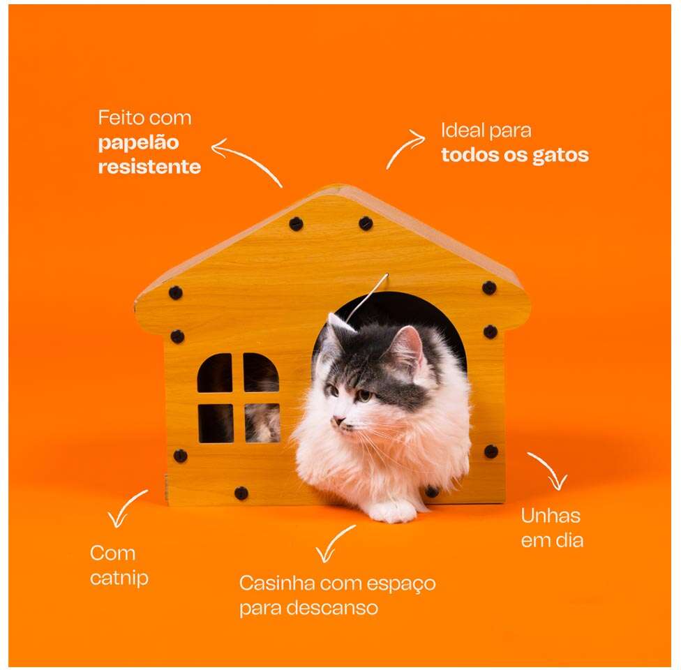 Brinquedo Arranhador Meau Casinha para Gatos - Tam. Único