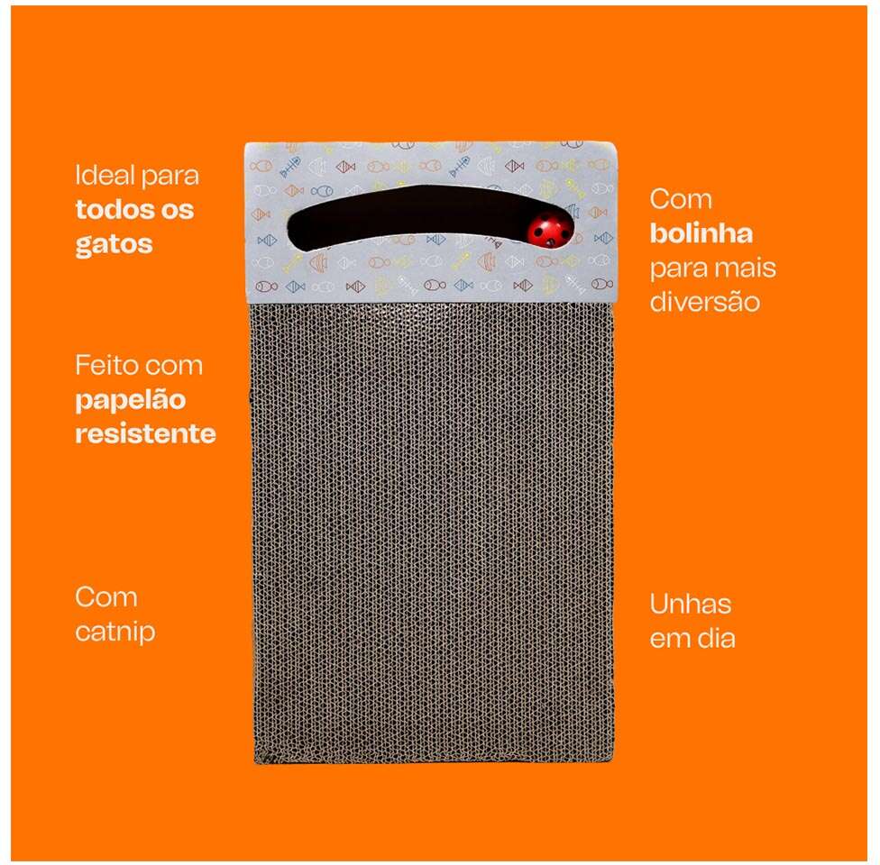Brinquedo Arranhador de Parede Meau Classic com Catnip para Gatos - Tam. Único