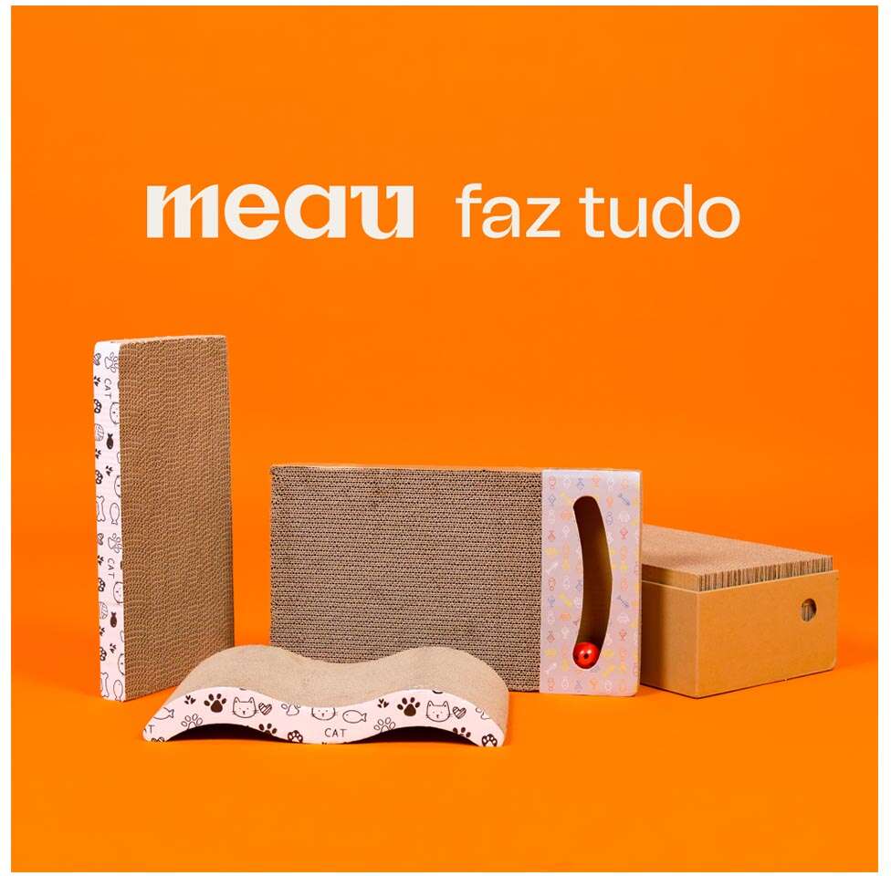 Brinquedo Arranhador de Parede Meau Classic com Catnip para Gatos - 5 unidades