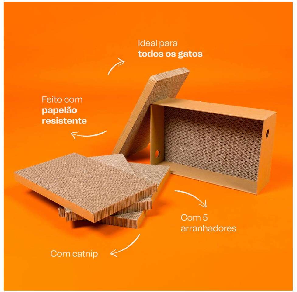 Brinquedo Arranhador de Parede Meau Classic com Catnip para Gatos - 5 unidades