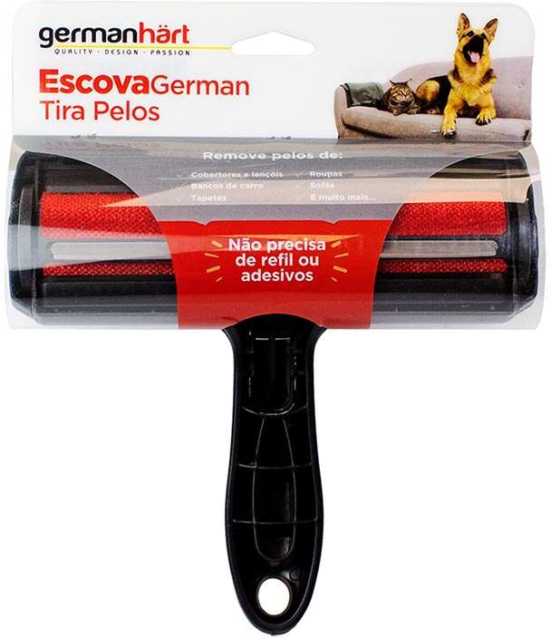 Escova Tira Pelos Germanhart Preta para Cães e Gatos - Tam. Único