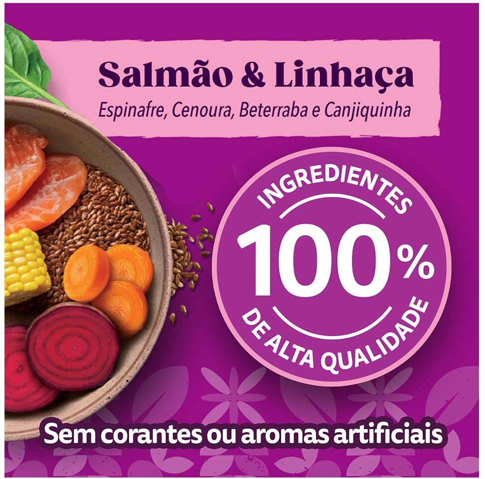 Ração Seca Whiskas Superfoods para Gatos Adultos Castrados sabor Salmão e Linhaça - 10,1Kg