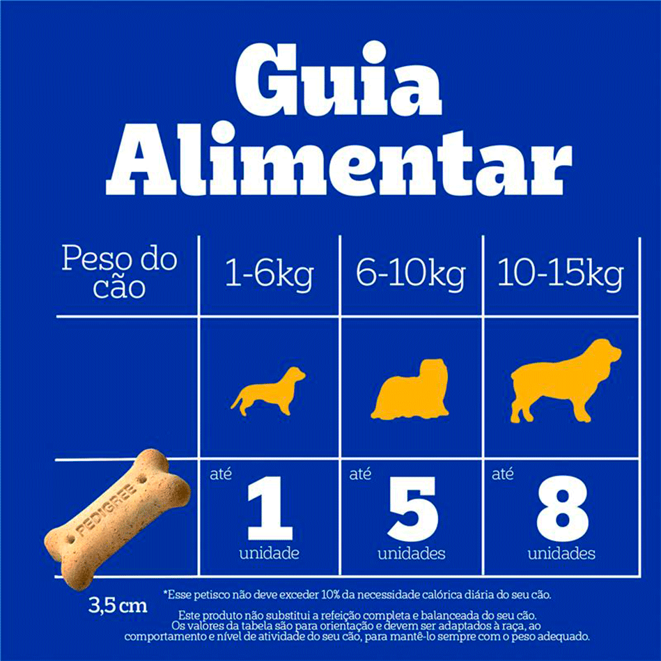Biscoito Pedigree Biscrok para Cães Adultos Raças Pequenas sabor Maça, Linhaça e Aveia - 500 g