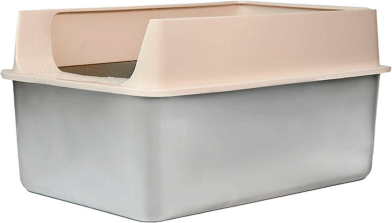 Caixa de Areia Meau Inox com Soleira para Gatos - Tam. G