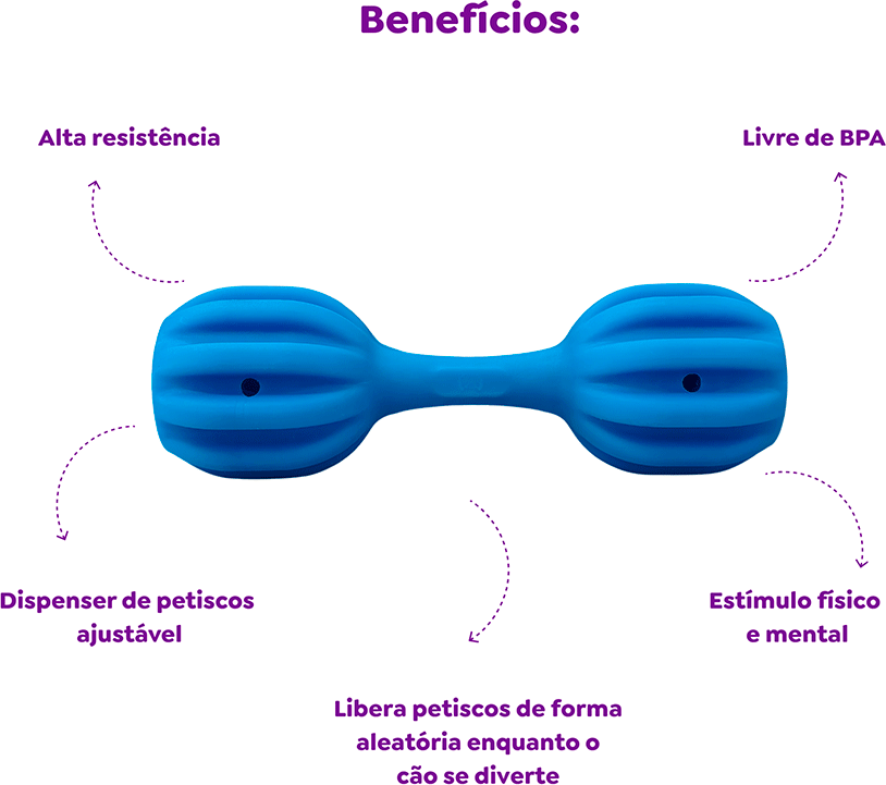 Brinquedo Amicus Fun Toys Pet Fit Azul - Tam. M/G