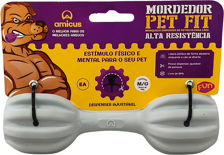 Brinquedo Amicus Fun Toys Pet Fit Cinza - Tam. Único