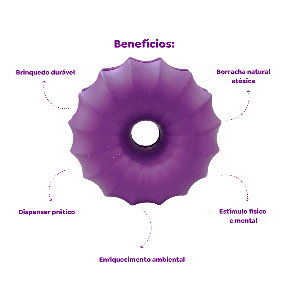 Brinquedo Amicus Fun Toys Donuts Roxo - Tam. P