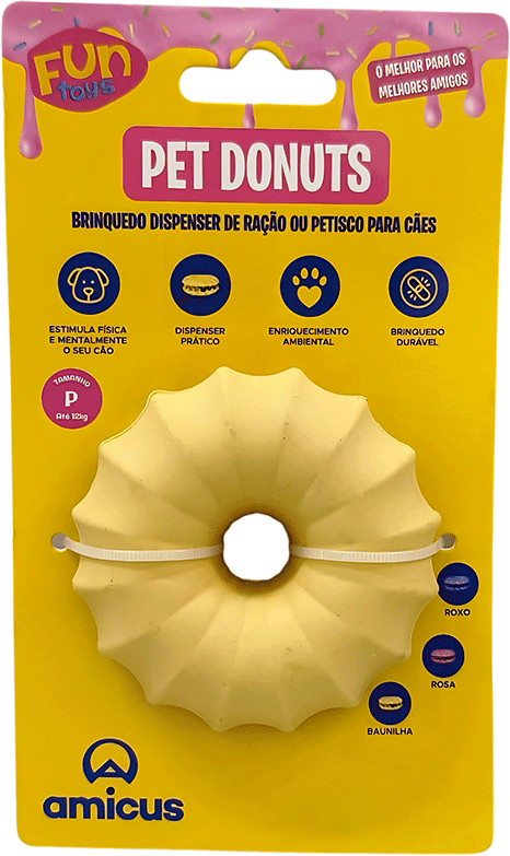 Brinquedo Amicus Fun Toys Donuts Baunilha - Tam. M/G