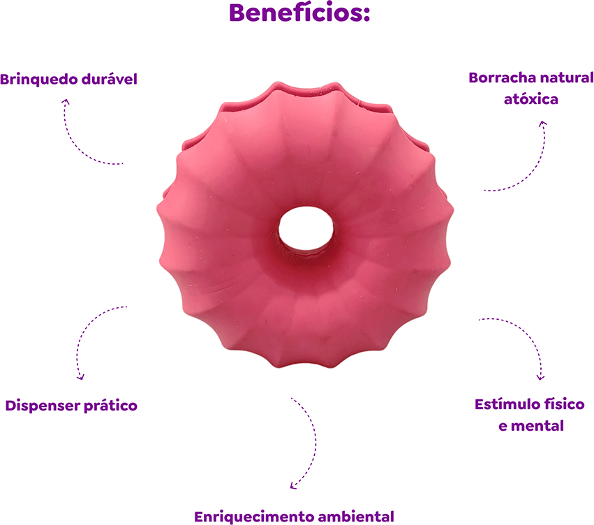 Brinquedo Amicus Fun Toys Donuts Rosa - Tam. P