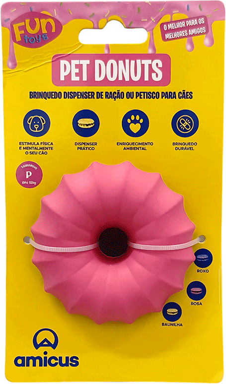 Brinquedo Amicus Fun Toys Donuts Rosa - Tam. M/G