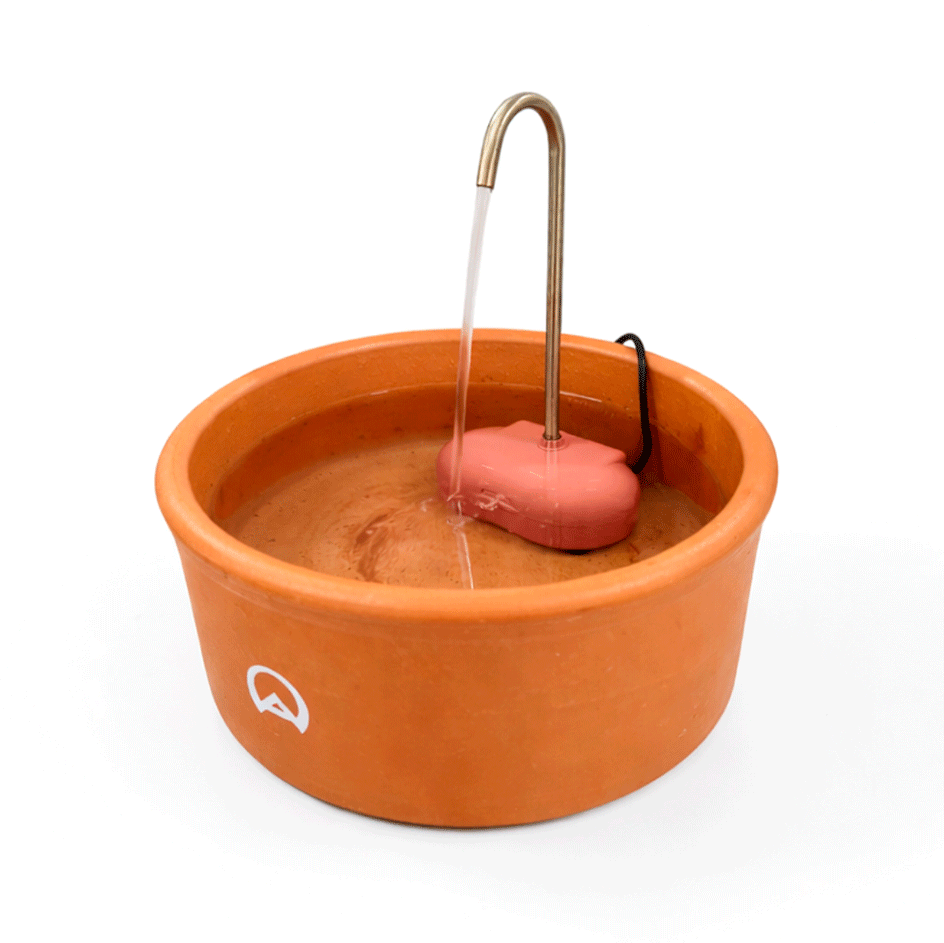 Fonte Bebedouro Cerâmica Amicus Aqua Clay Basic - Tam. Único