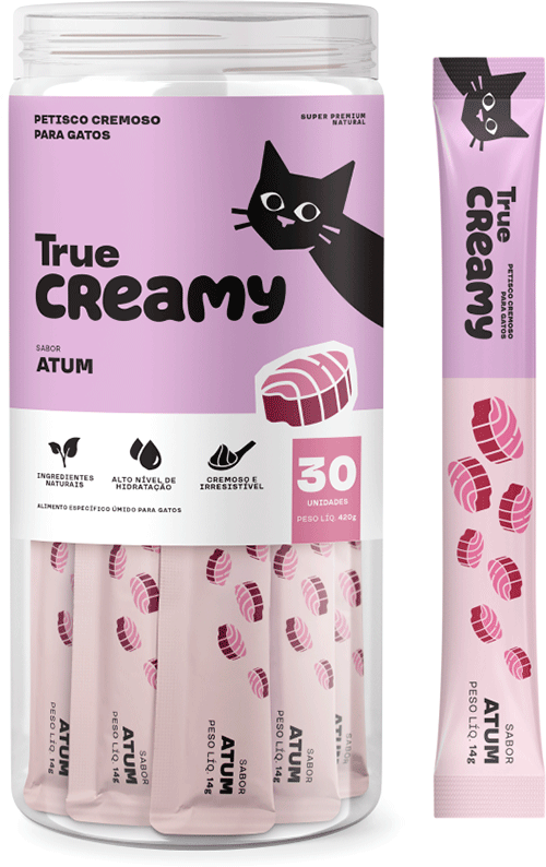Petisco Cremoso True Creamy sabor Atum para Gatos - 30 Unidades