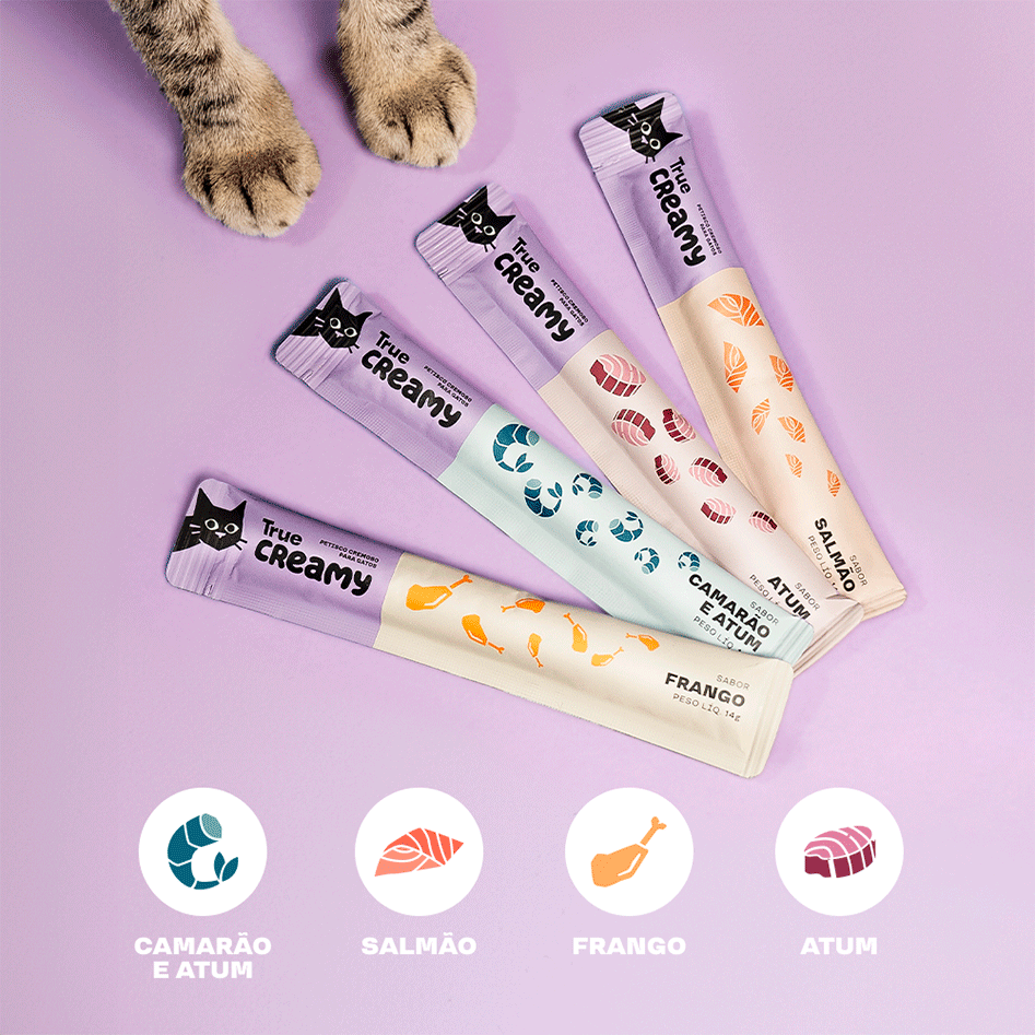 Petisco Cremoso True Creamy sabor Atum para Gatos - 30 Unidades