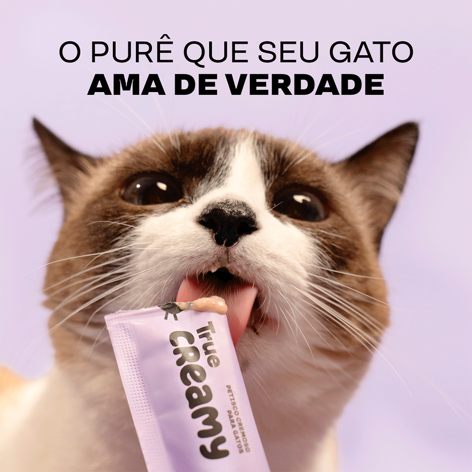 Petisco Cremoso True Creamy sabor Frango para Gatos - 30 Unidades