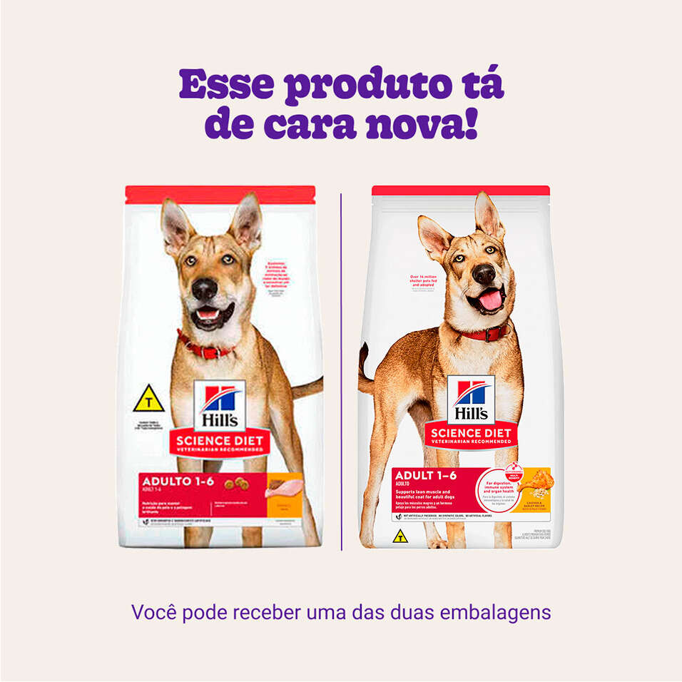 Ração Seca Hill's Science Diet para Cães Adultos - 6,8Kg