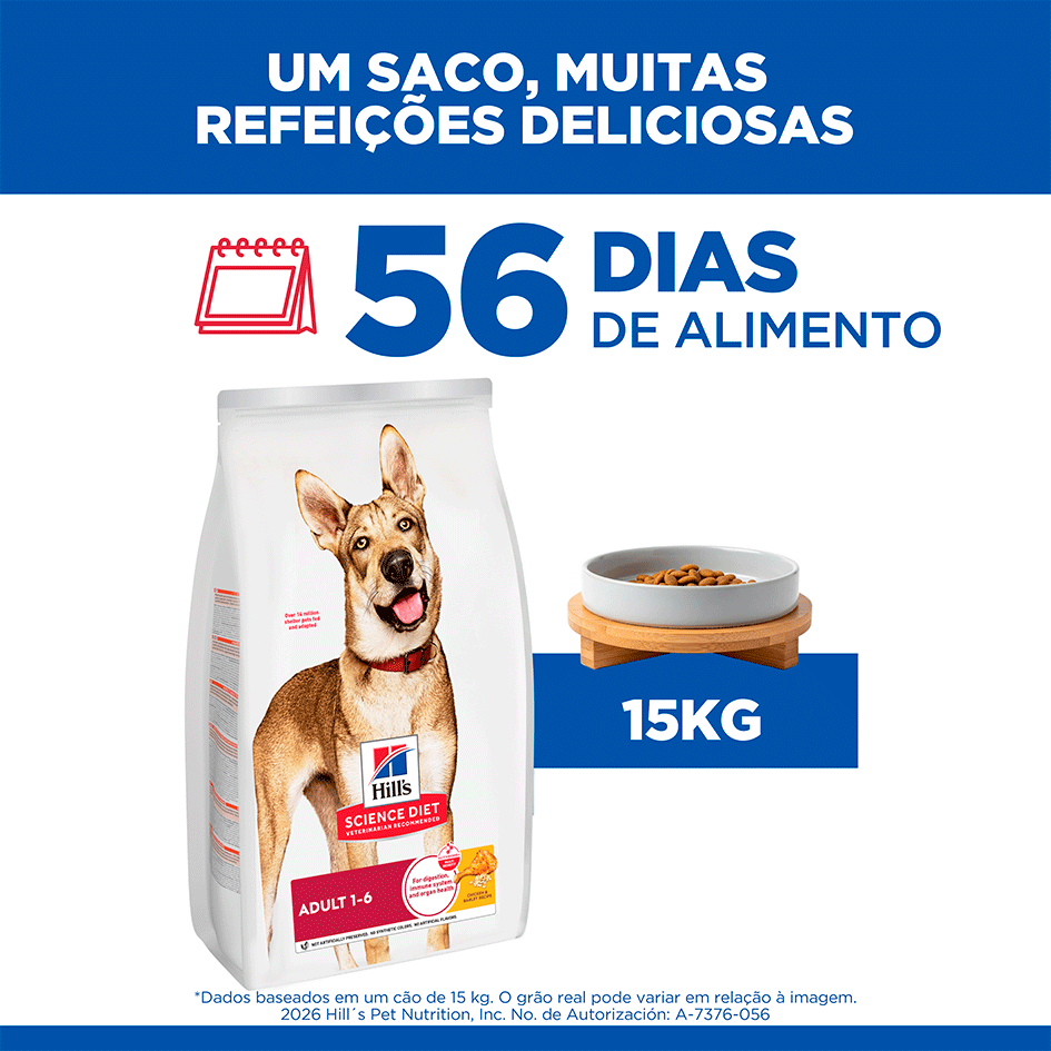Ração Seca Hill's Science Diet para Cães Adultos - 6,8Kg