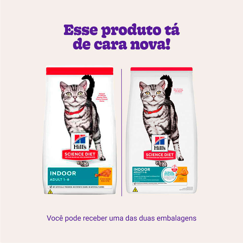 Ração Seca Hill's Science Diet Indoor para Gatos Adultos Castrados - 1,59Kg