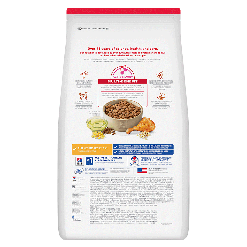 Ração Seca Hill's Science Diet para Cães Adultos Raças Grandes - 12,02Kg