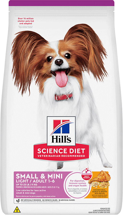 Ração Seca Hill's Science Diet Light Pedaços Pequenos para Cães Adultos - 2,04Kg