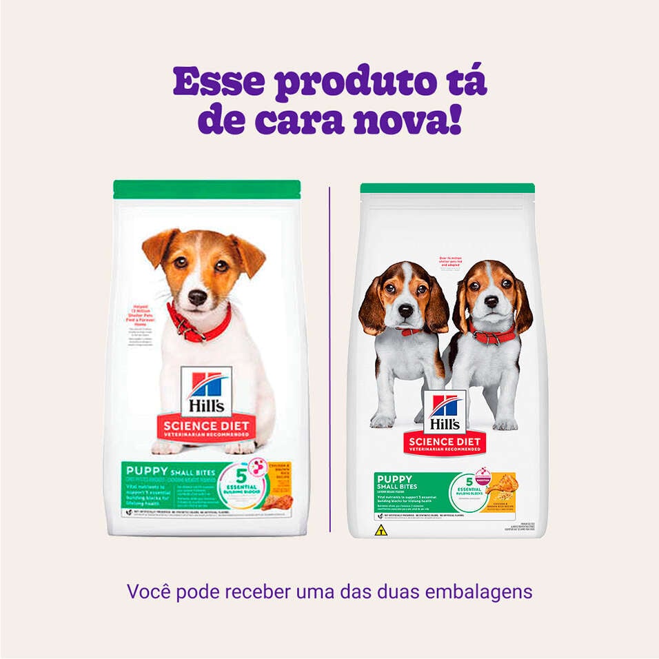 Ração Seca Hill's Science Diet Pedaços Pequenos para Cães Filhotes - 2,04Kg