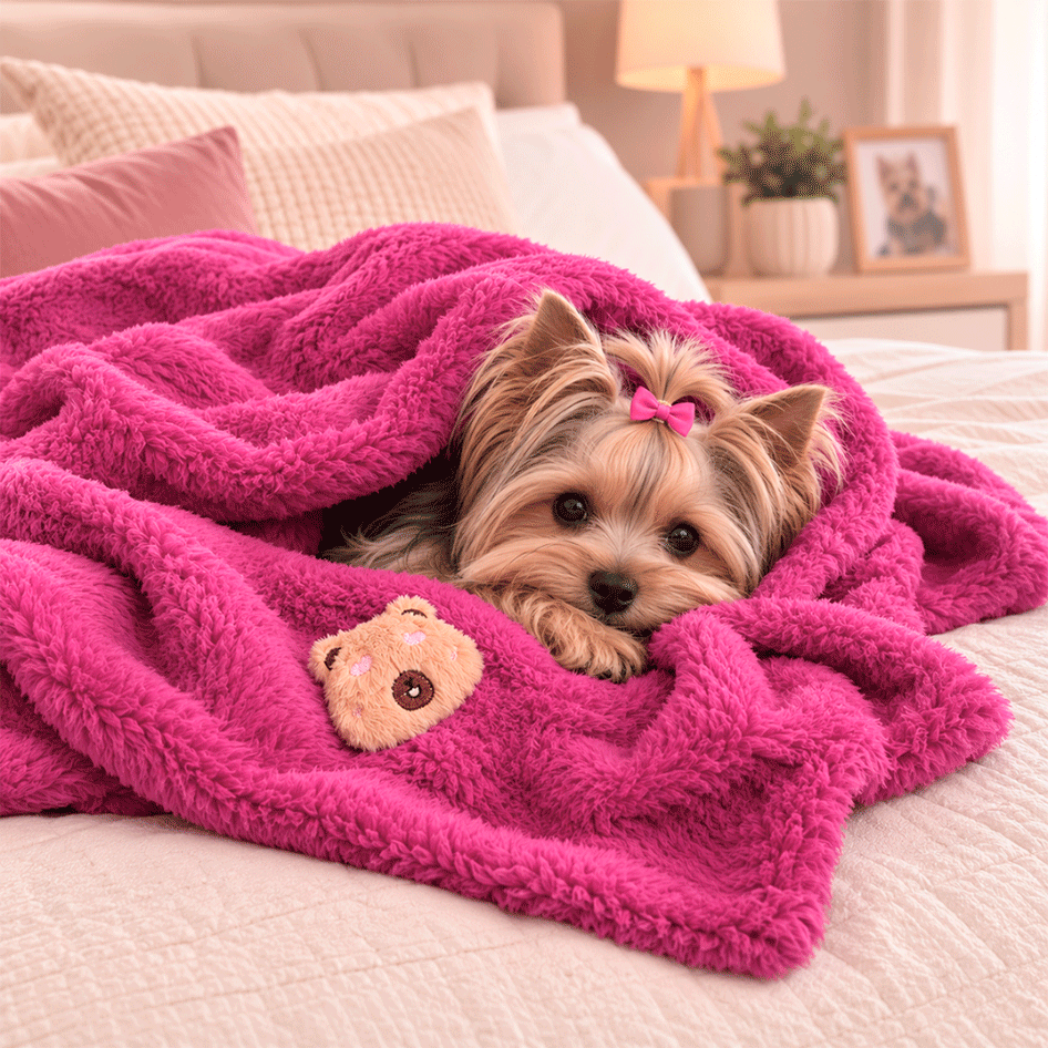 Cobertor Naninha Pickorruchos Pink para Cães e Gatos - Tam. Único