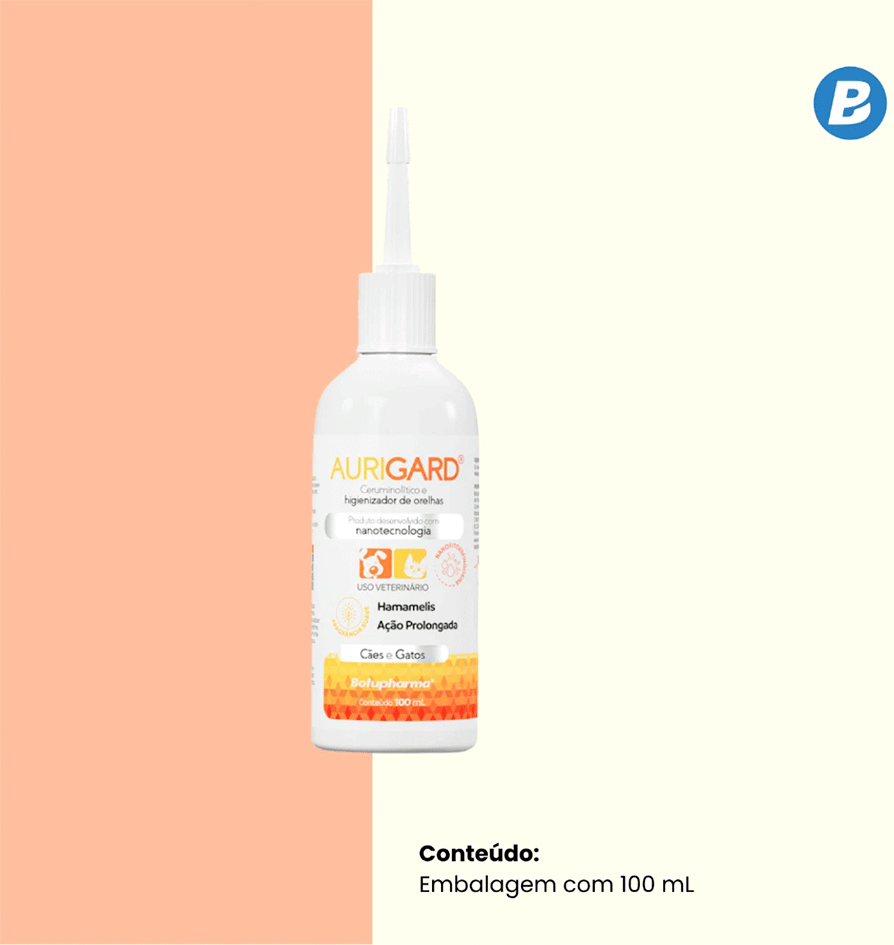 Higienizador de Orelhas Botupharma Aurigard para Cães e Gatos - 100 mL