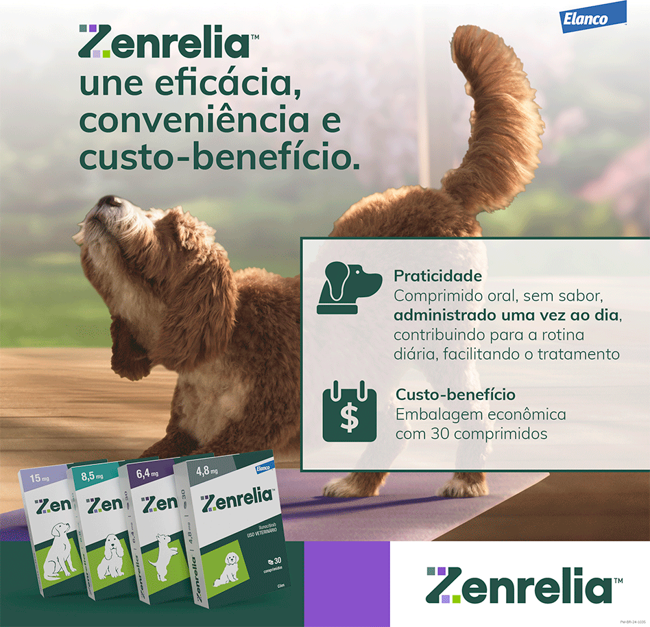 Tratamento Dermatológico Elanco Zenrelia 4,8 mg para Cães - 30 Comprimidos