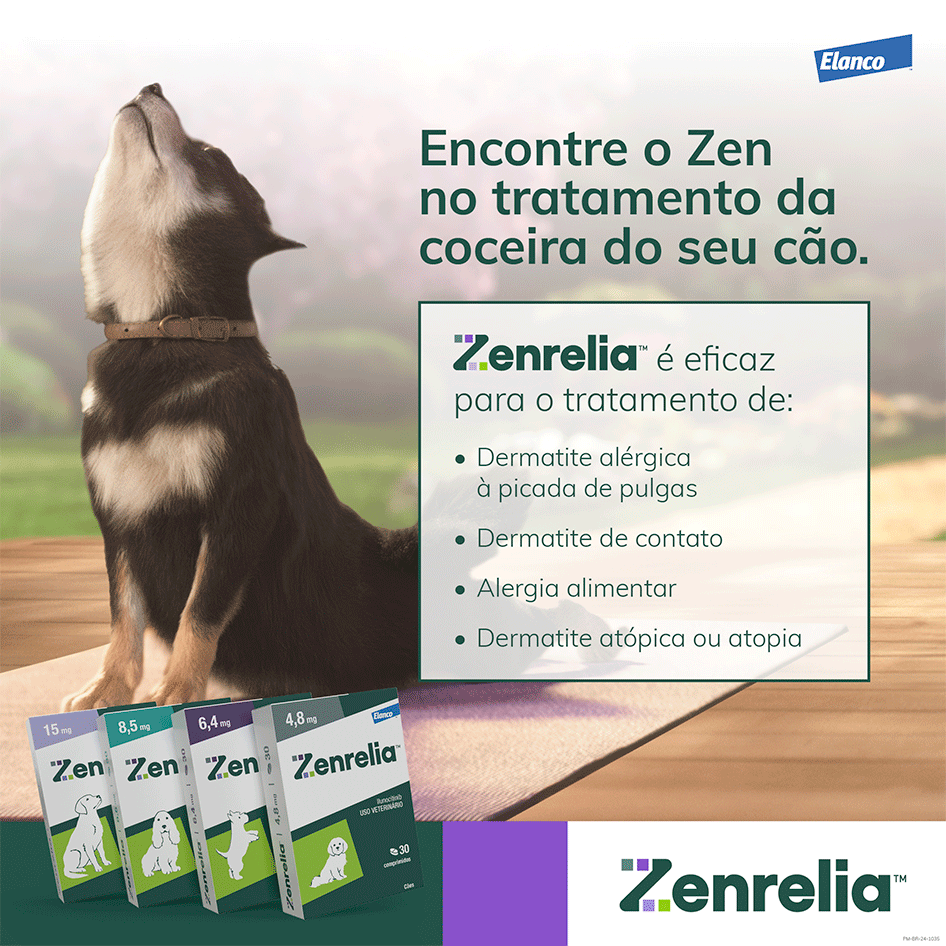 Tratamento Dermatológico Elanco Zenrelia 6,4 mg para Cães - 30 Comprimidos