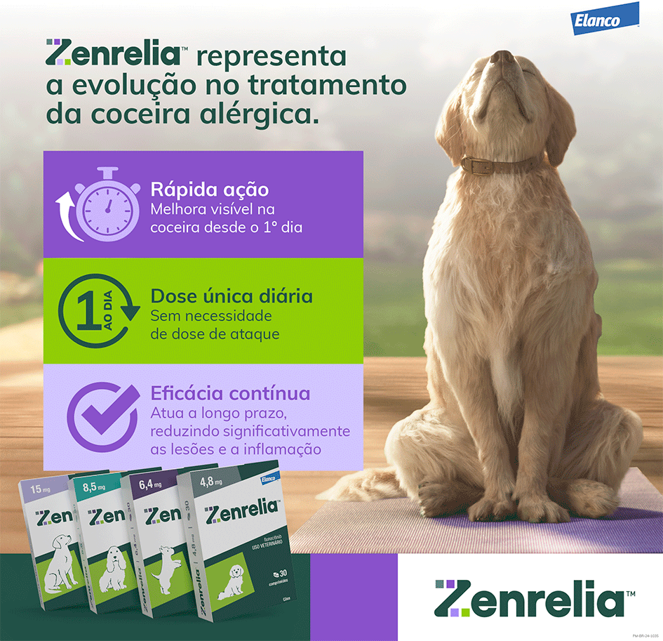 Tratamento Dermatológico Elanco Zenrelia 15 mg para Cães - 30 Comprimidos