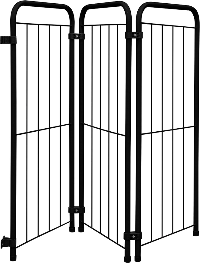 Cercado Max Açomix Portátil 75 cm Preto - 3 Módulos