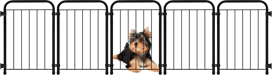 Cercado Açomix Petmix Portátil Preto - 5 Módulos
