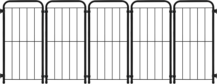 Cercado Max Açomix Portátil 75 cm Preto - 5 Módulos