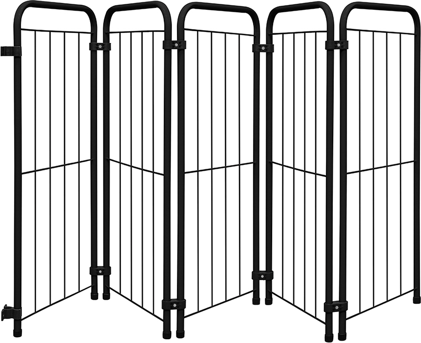Cercado Max Açomix Portátil 75 cm Preto - 5 Módulos