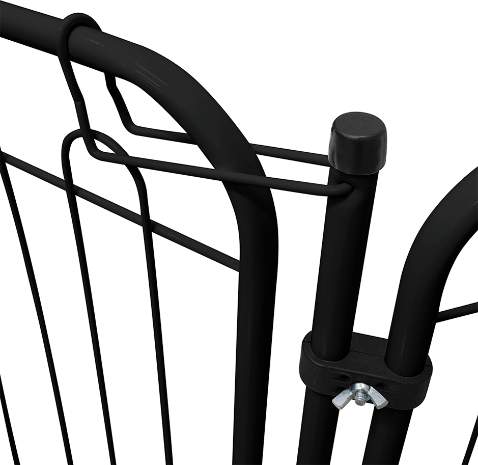 Kit Cercado Açomix 65 x 69 cm Preto 4 Módulos + Portão - Tam. Único