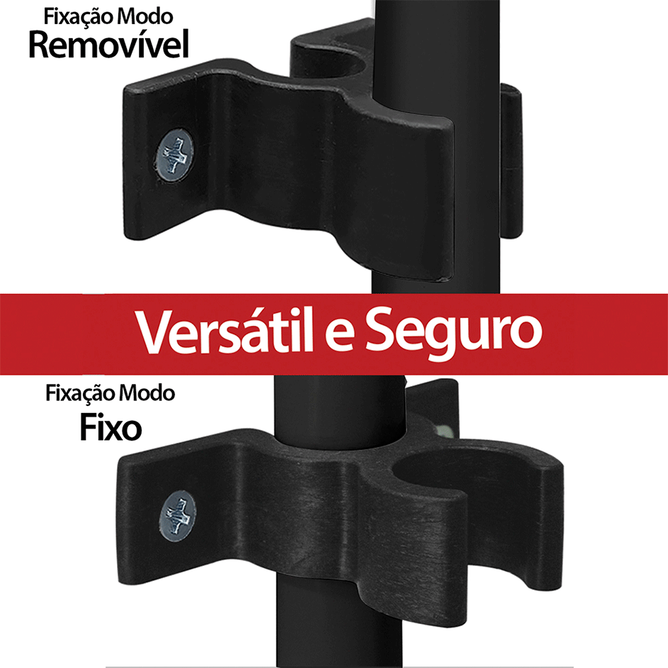 Kit Cercado Açomix 65 x 69 cm Preto 4 Módulos + Portão - Tam. Único
