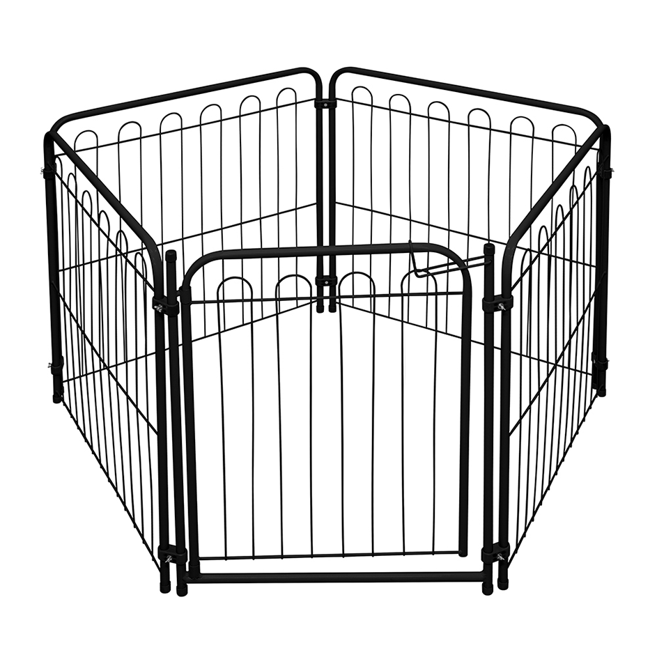 Kit Cercado Açomix 65 x 69 cm Preto 4 Módulos + Portão - Tam. Único