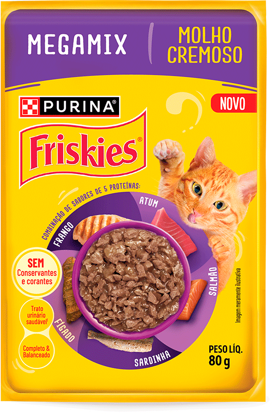 Ração Úmida Friskies Megamix para Gatos Adultos - 80 g