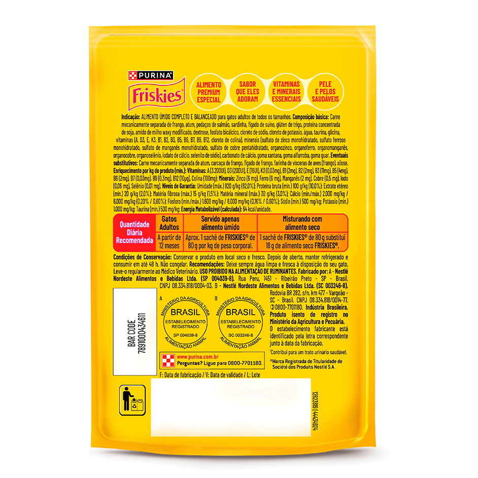 Ração Úmida Friskies Megamix para Gatos Adultos - 80 g