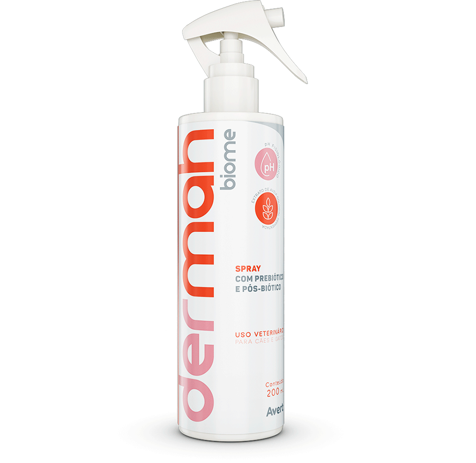 Spray Avert Dermah Biome com Prebiótico e Pós-biótico para Cães e Gatos - 200 mL