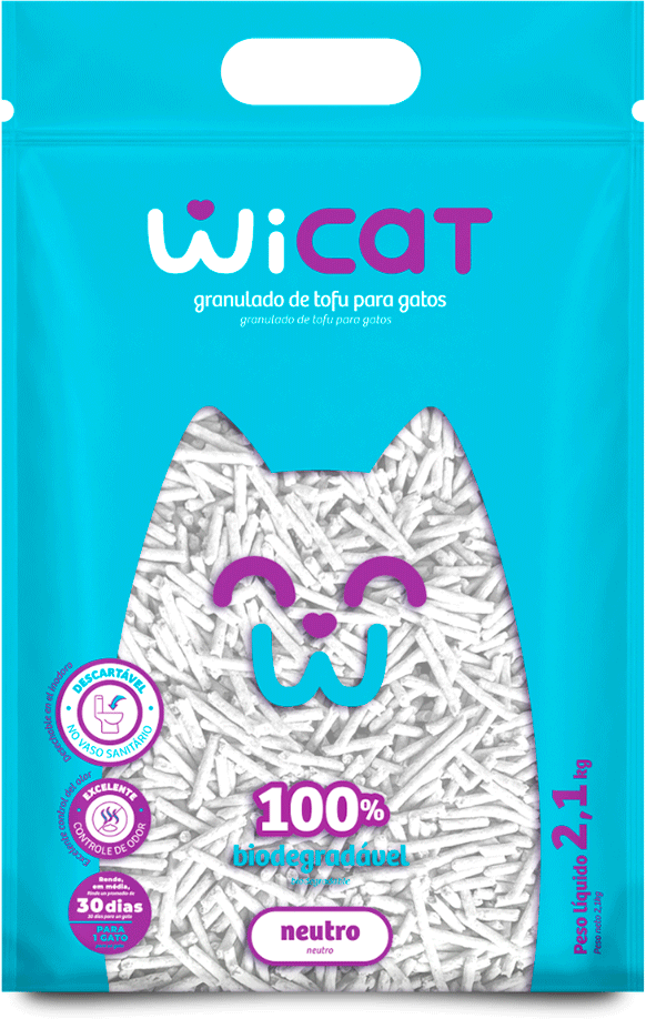 Granulado Higiênico WiCat Tofu Neutro para Gatos - 2,1Kg