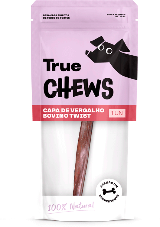 Petisco Mastigável True Chews Capa de Vergalho Twist Bovina para Cães - 1 Unidade