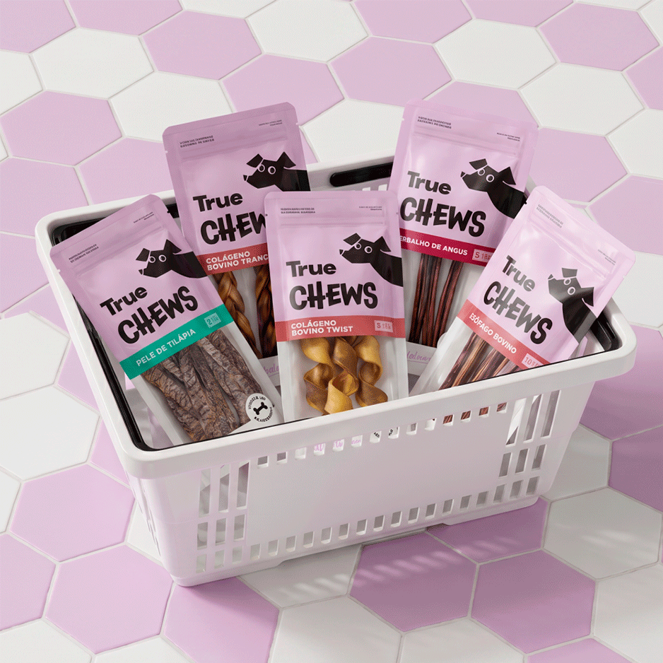 Petisco Mastigável True Chews Capa de Vergalho Twist Bovina para Cães - 3 Unidades