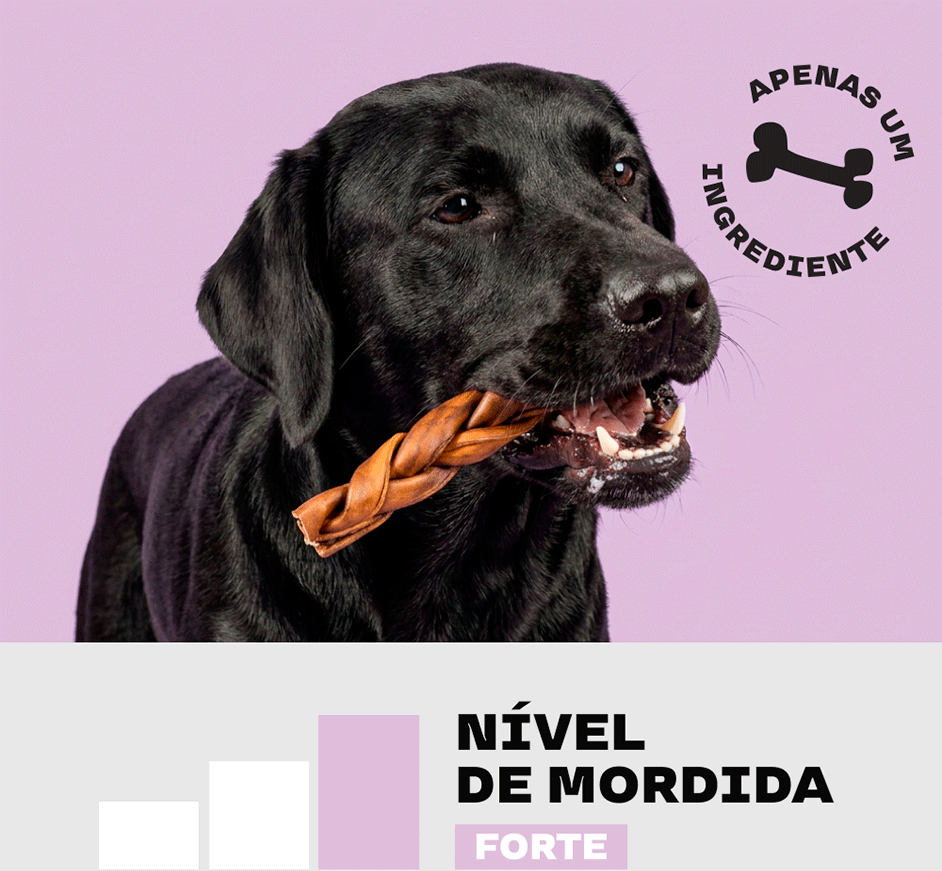 Petisco Mastigável True Chews Colágeno Bovino Trançado para Cães - 1 Unidade