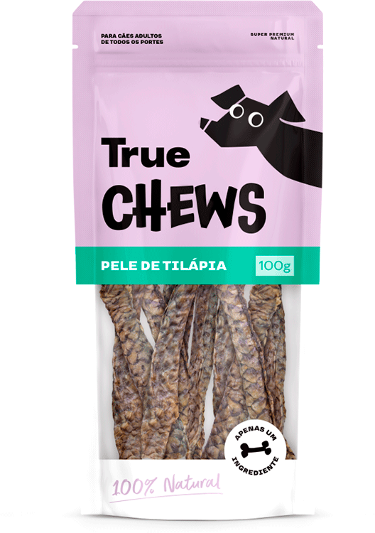 Petisco Mastigável True Chews Pele de Tilápia para Cães - 100 g
