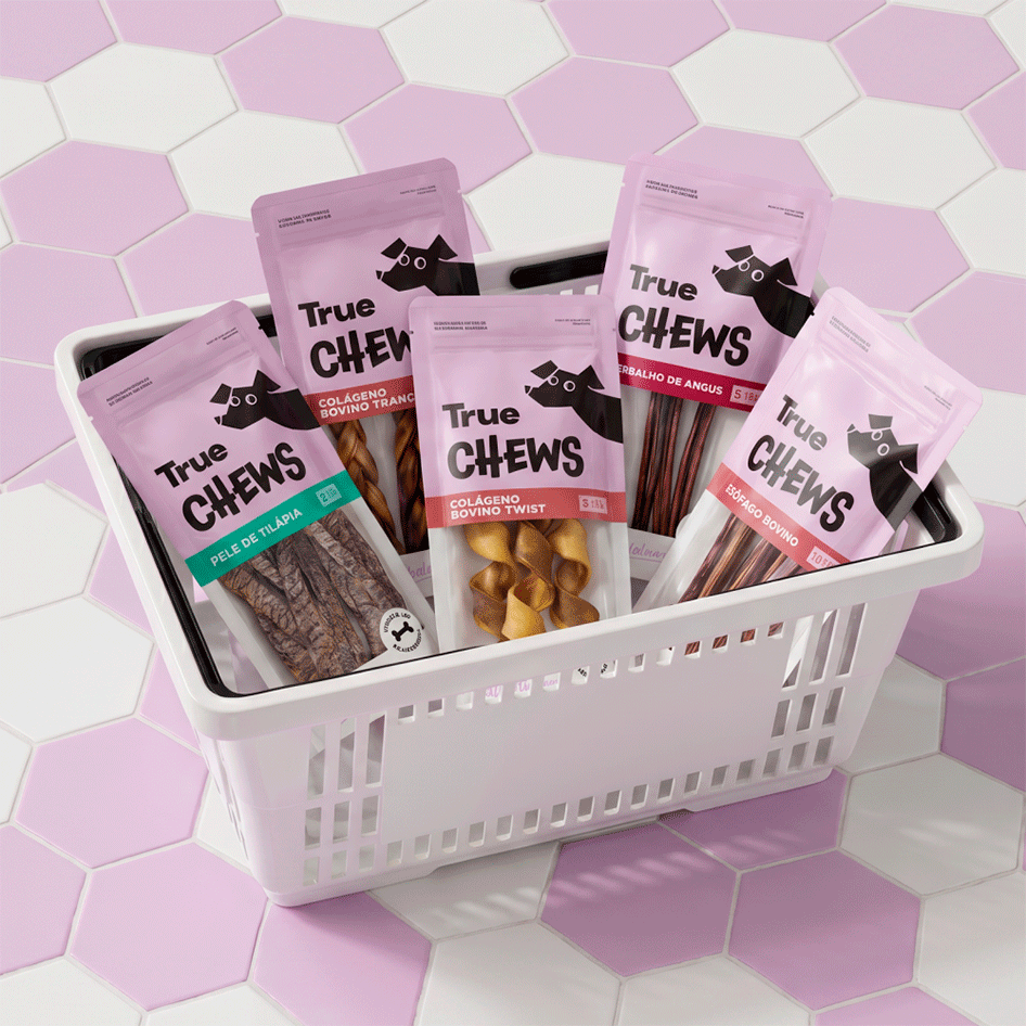 Petisco Mastigável True Chews Pele de Tilápia para Cães - 100 g