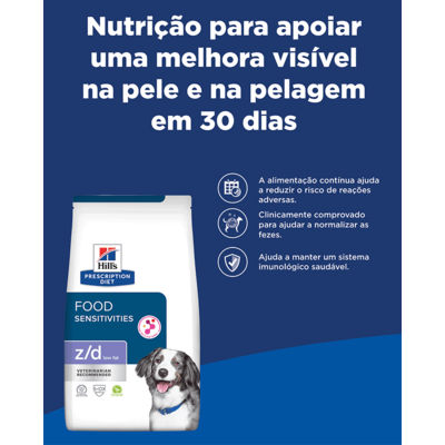 Ração Seca Hill's Prescription Diet z/d Food Sensitivities para